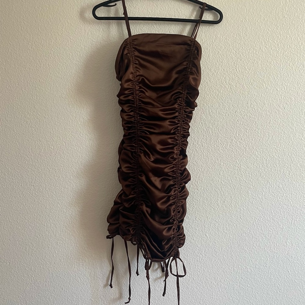 Brown Bodycon Short Dress